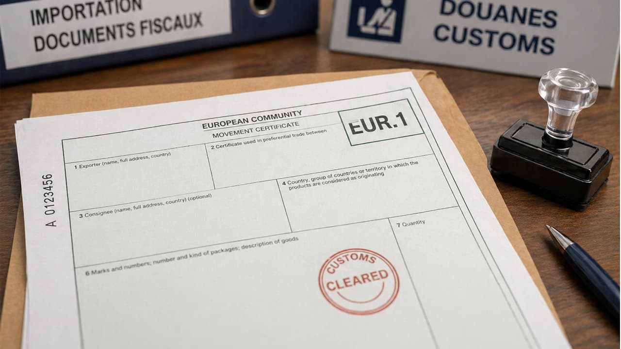 EUR.1 certificat de douane — exonération des droits de douane pour véhicule importé de Suisse